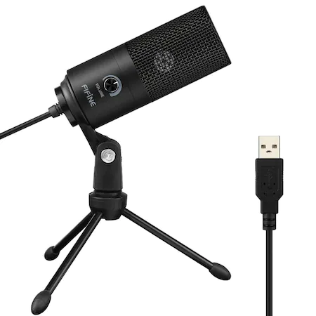 Microfon FIFINE USB, Microfon laptop PC, Microfon condensator + suport