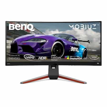 Monitor BenQ EX3415R MOBIUZ 144Hz, IPS, 34 inch, Ultra Wide, WQHD, 2ms, HDR, HDMI, DisplayPort, Curbat