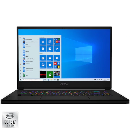 Laptop Gaming MSI GS66 Stealth 10SFS-227RO cu procesor Intel Core i7-10750H pana la 5.00 GHz, 15.6", Full HD, 300Hz, 16GB, 1TB SSD, NVIDIA GeForce RTX 2070 8GB Max-Q