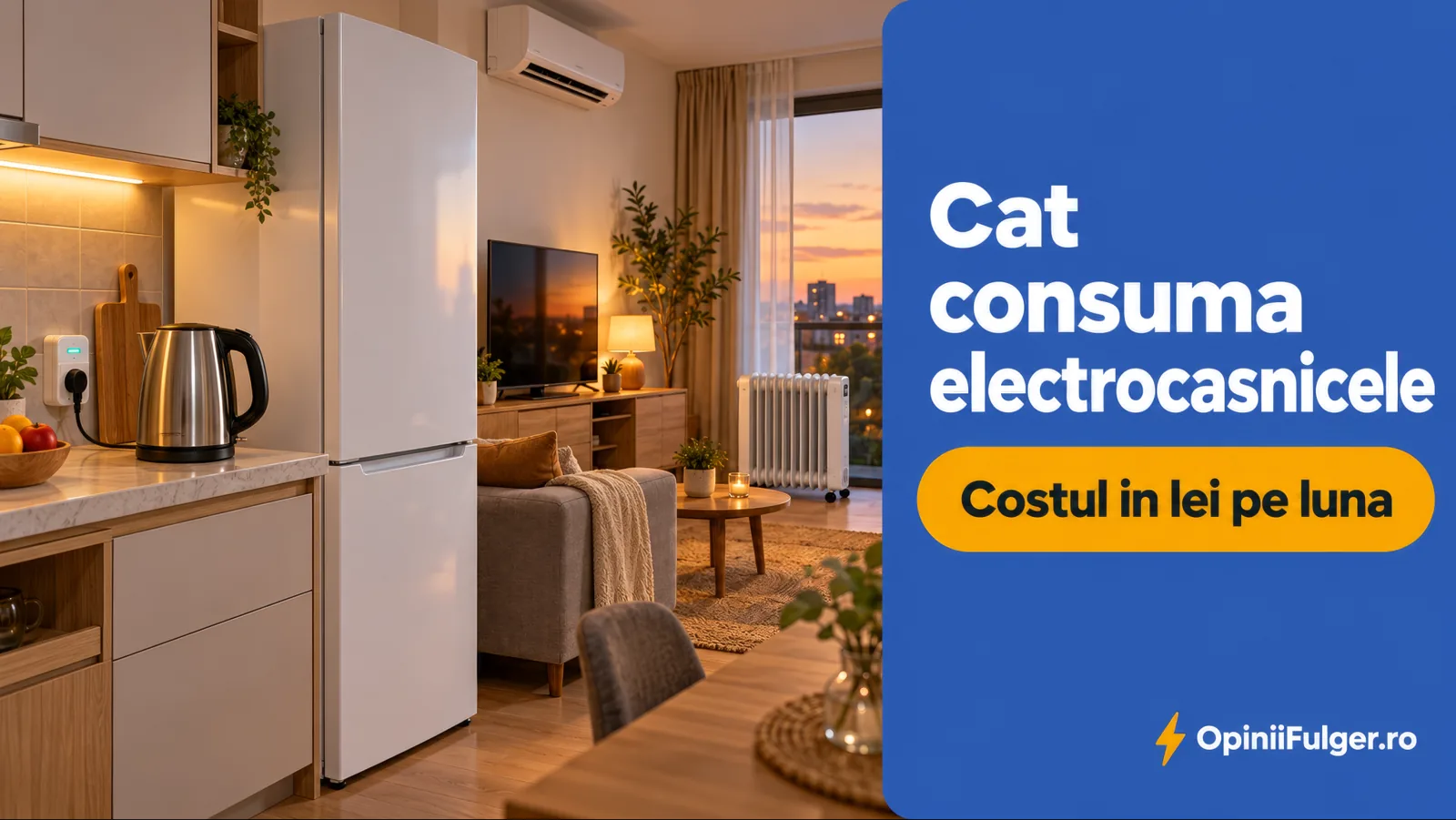 Cat consuma electrocasnicele, costul in lei pe luna pentru fiecare aparat