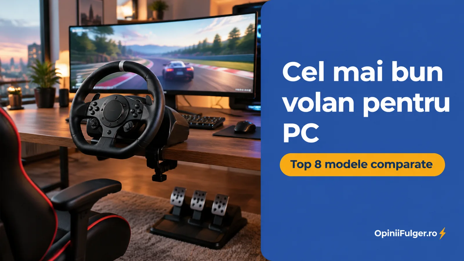 Cel mai bun volan pentru PC - top 8 modele comparate